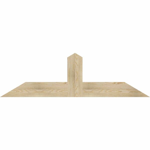 Ekena Millwork Portland Rough Sawn Timber Gable Bracket, Douglas Fir, 60"W x 17"H x 2"D x 6"F, 7/12 Pitch GBW060X17X0206POR00RDF - main